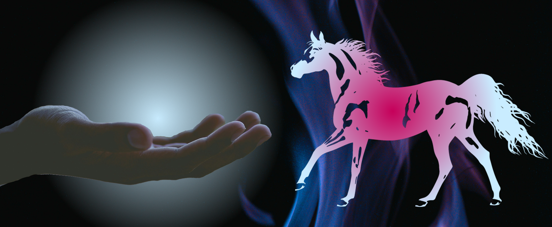 bluefirebackgroundhandhorse